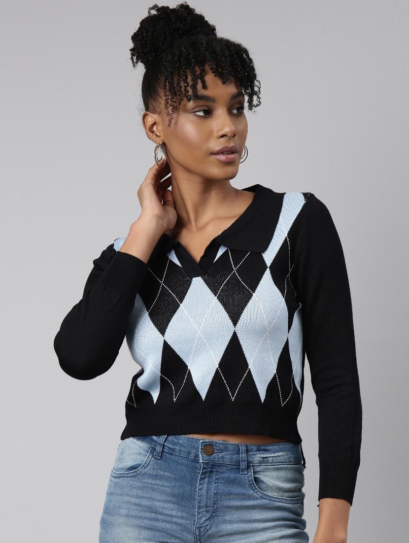 women's color block regular top - 20928801 - Zoom Image - 0