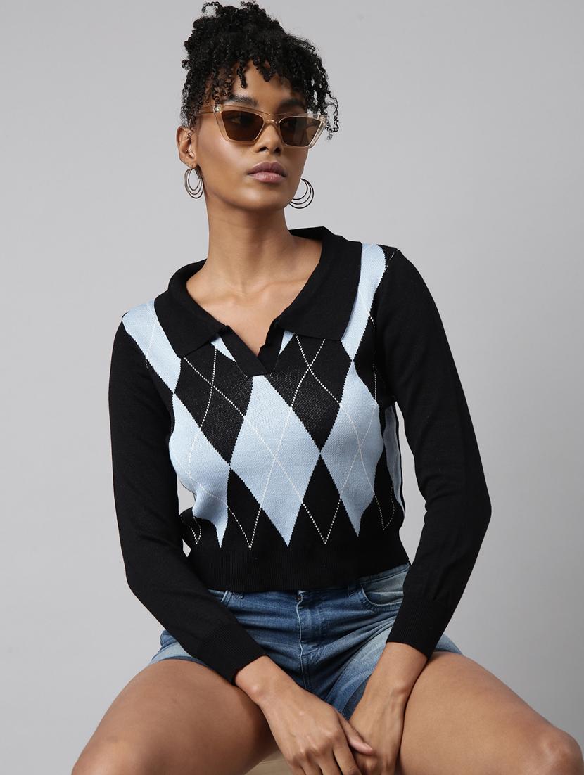 women's color block regular top - 20928801 - Standard Image - 3