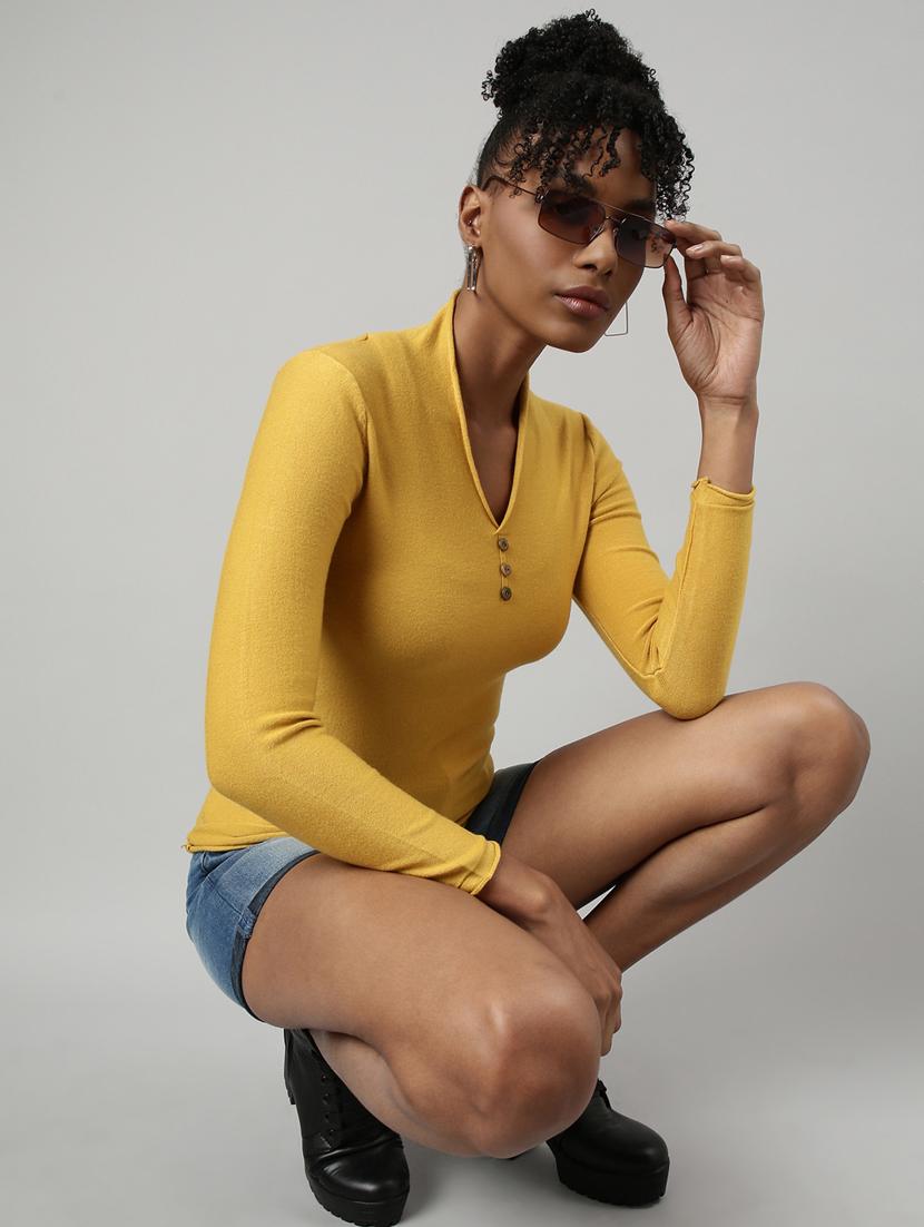women's solid color regular top - 20928807 - Standard Image - 5