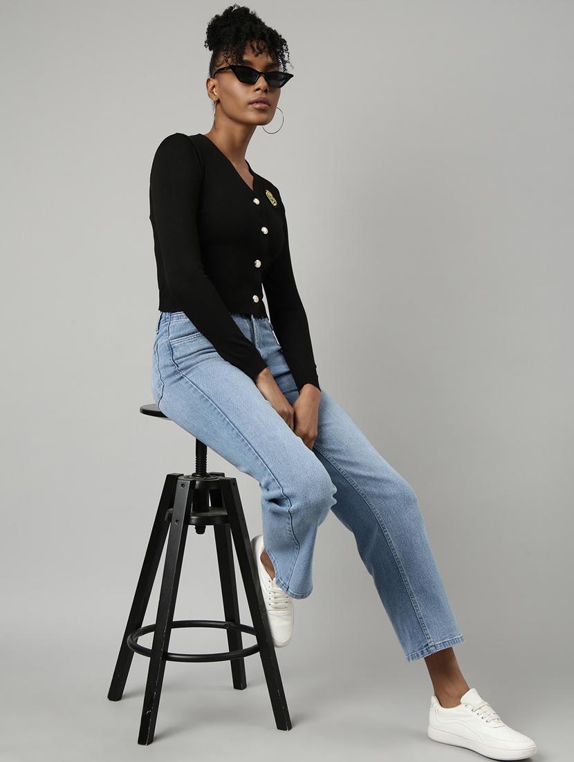 women's v-neck shirt top - 20928815 - Standard Image - 5