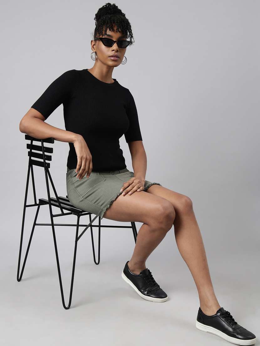 women's solid color regular top - 20928818 - Standard Image - 5