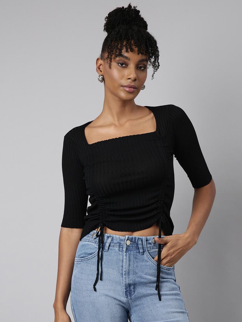 women's solid color crop top - 20928839 - Zoom Image - 0