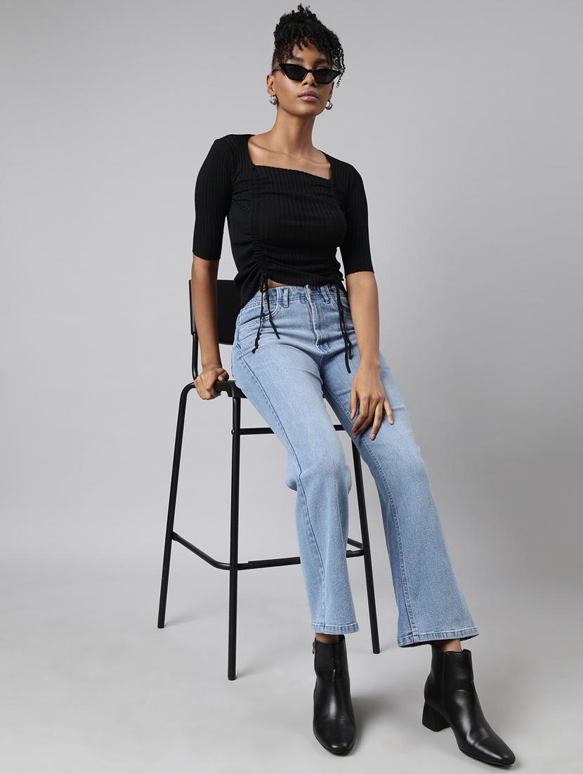 women's solid color crop top - 20928839 - Standard Image - 5