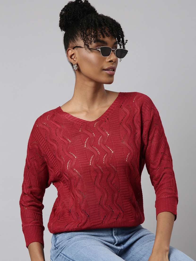 women's v-neck regular top - 20928842 - Standard Image - 3