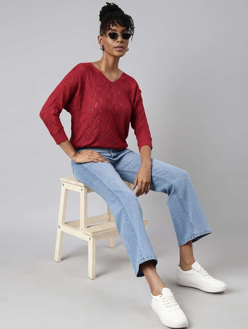 women's v-neck regular top - 20928842 - Standard Image - 5