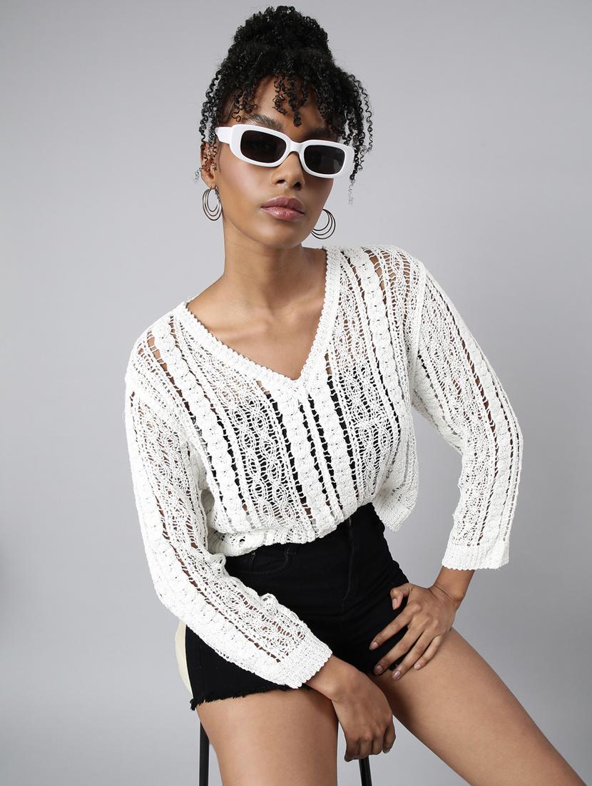women's v-neck regular top - 20928861 - Standard Image - 3