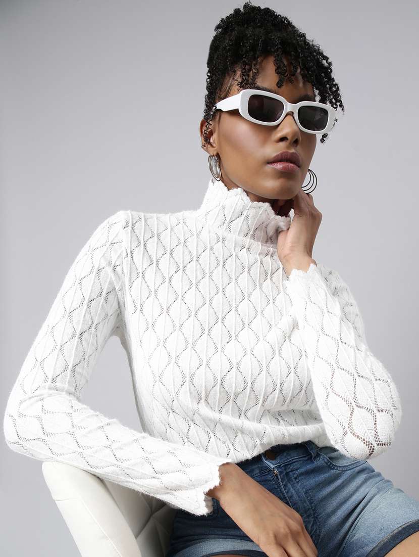 women high neck regular top - 20928875 -  Standard Image - 3