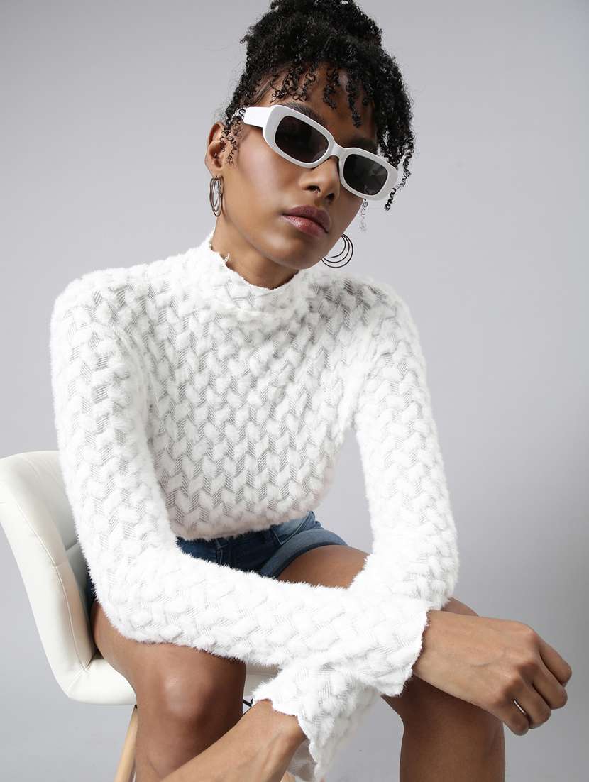 women high neck regular top - 20928876 - Standard Image - 3