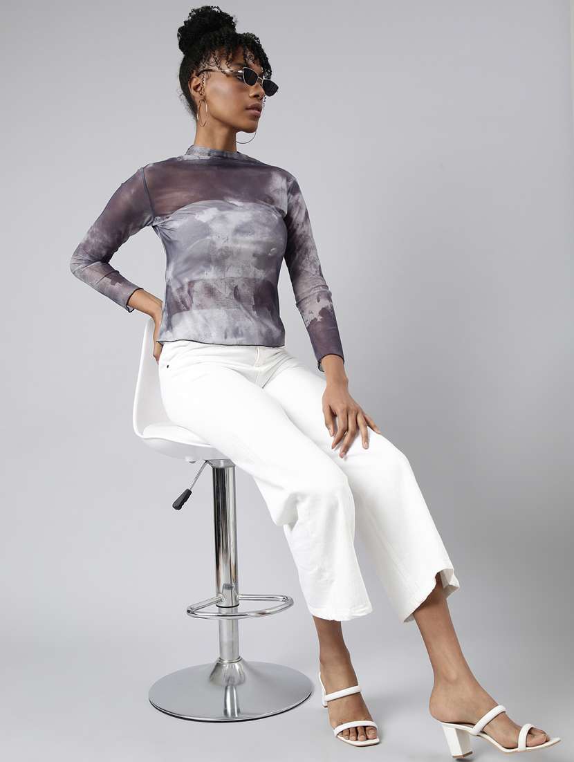 women long sleeve tie & dye regular top - 20928892 -  Standard Image - 5