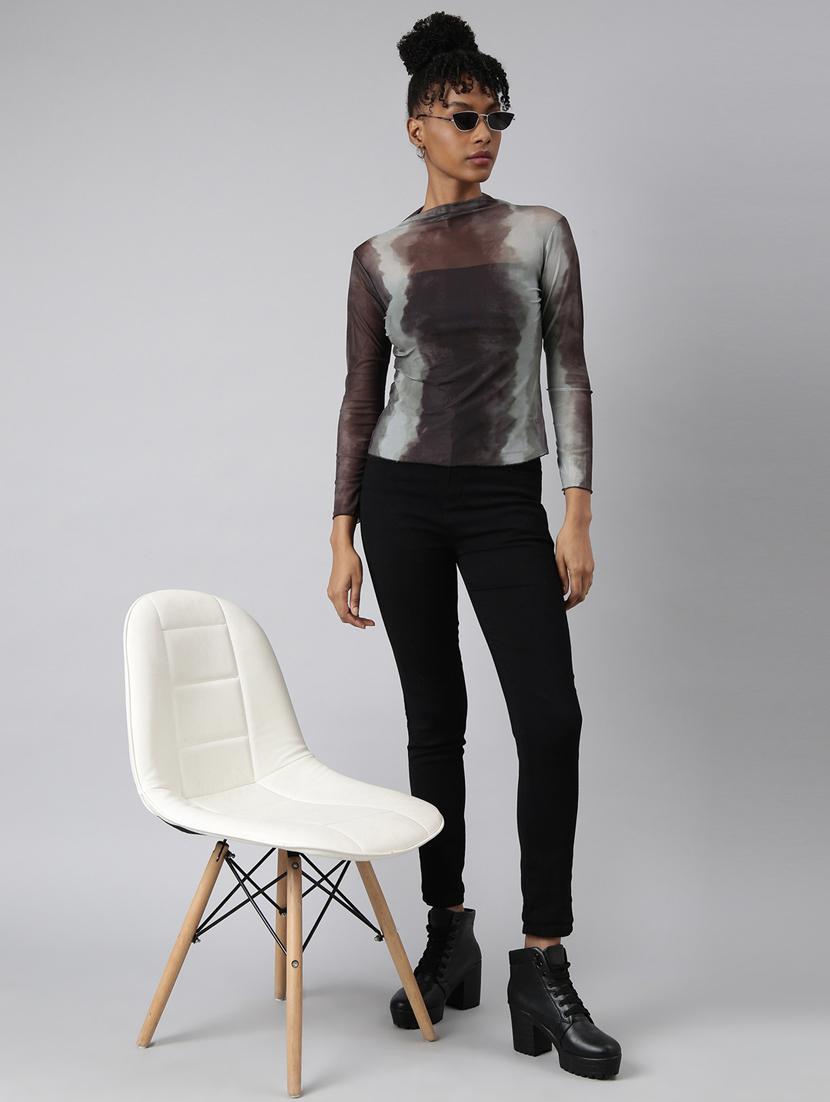 women long sleeve tie & dye regular top - 20928893 - Standard Image - 5