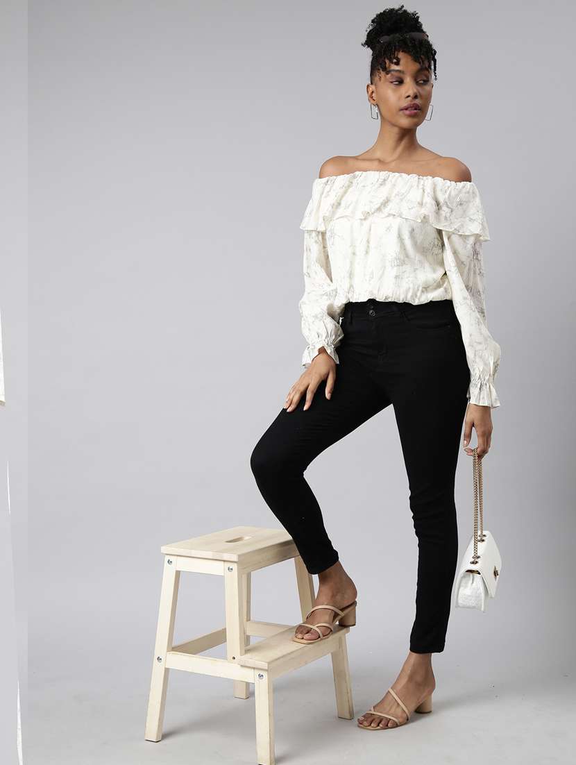 women abstract printed blouson top - 20928896 -  Standard Image - 5