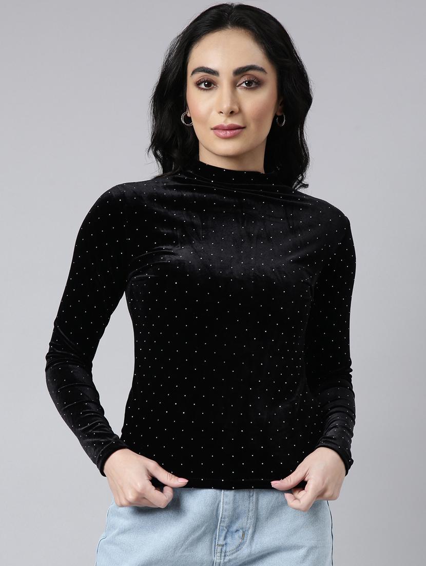 women solid color turtle neck top - 20928897 - Zoom Image - 0