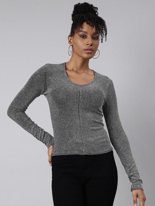 women self designed long sleeeves top - 20928916 -  Standard Image - 0