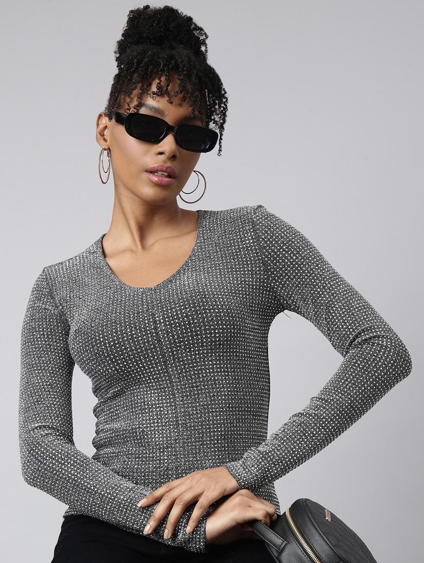 women self designed long sleeeves top - 20928916 - Standard Image - 3
