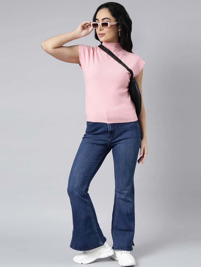 solid pink regular top - 20928955 -  Standard Image - 5