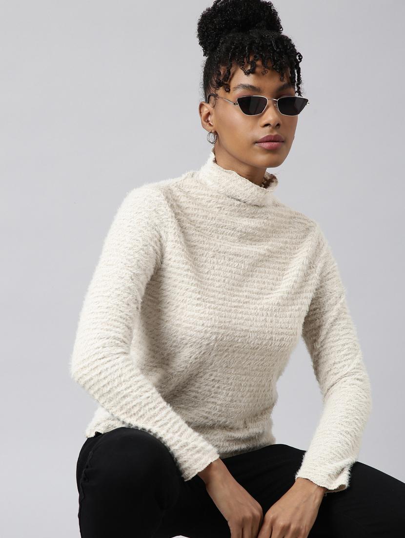 women self designed mock neck pullover - 20928992 - Standard Image - 3