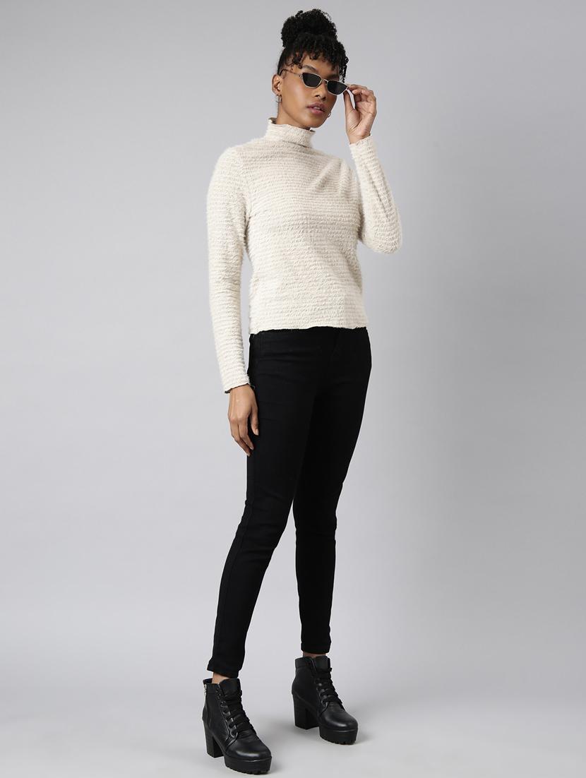 women self designed mock neck pullover - 20928992 - Standard Image - 5