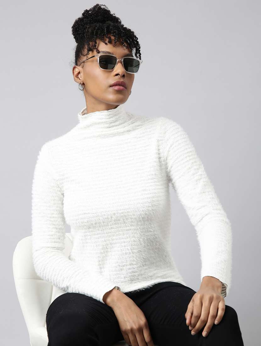 women self designed mock neck pullover - 20928993 -  Standard Image - 3