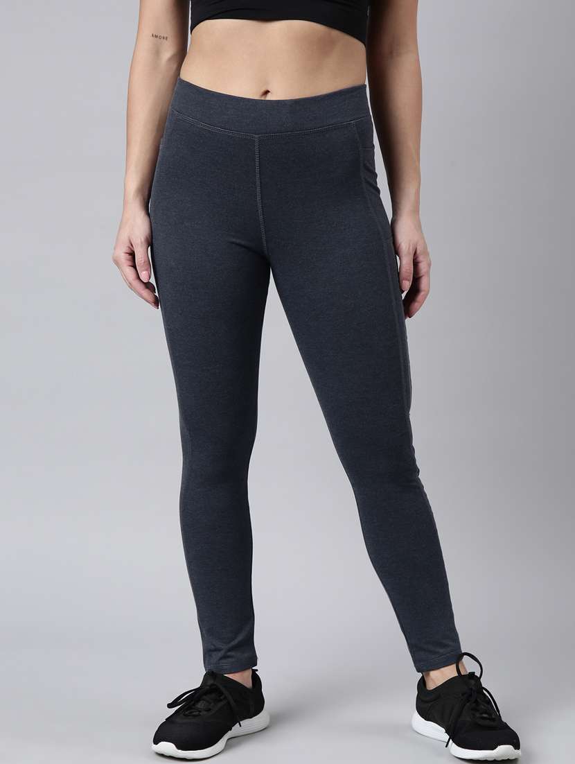 charcoal cotton blend track pant