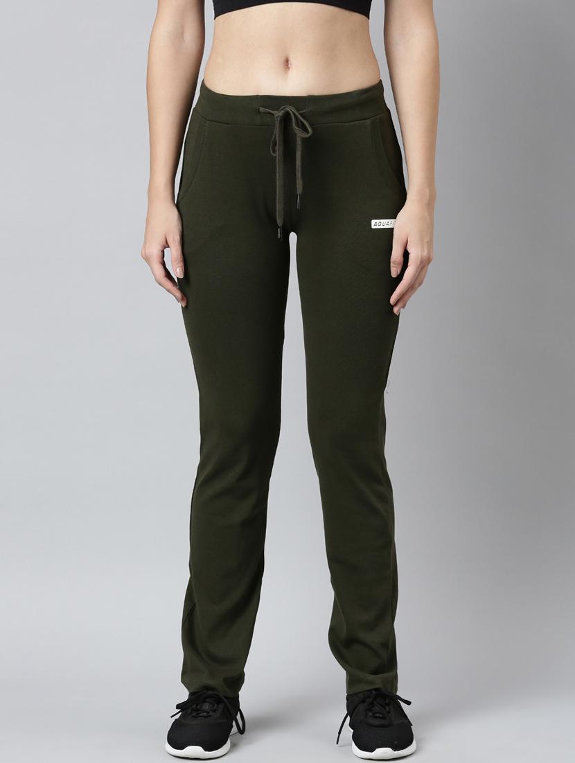 olive cotton blend track pant - 20929056 -  Zoom Image - 0