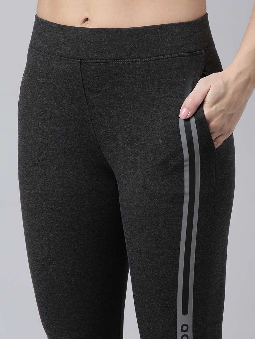 Grey Cotton Blend Track Pant - 20929063 -  Standard Image - 5