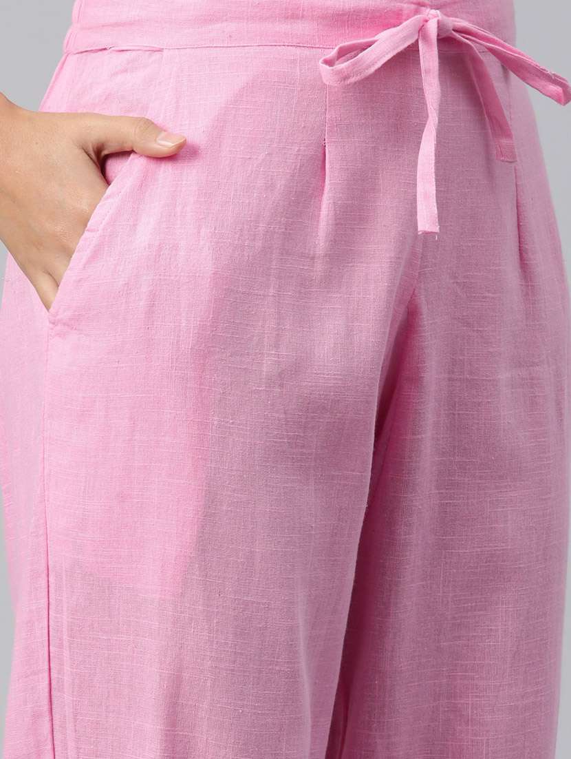 women three quarter sleeve kurta pant set - 20929103 -  Standard Image - 5