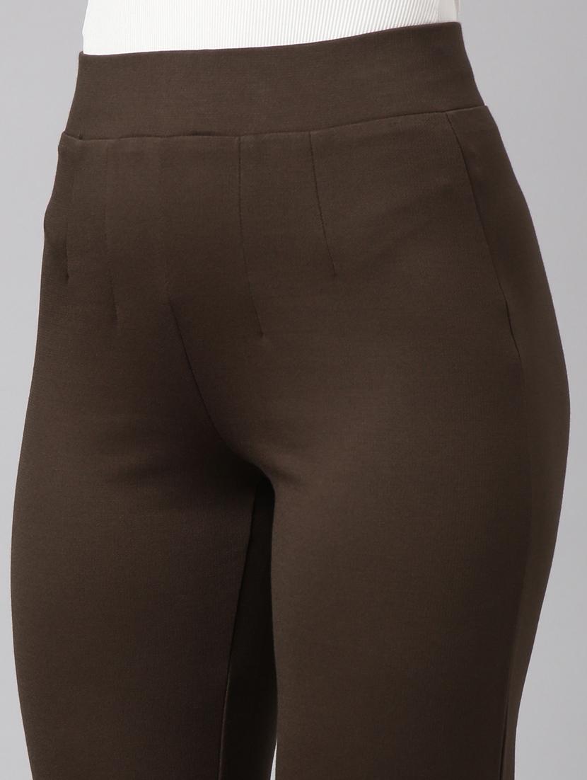 olive cotton blend flat front trousers - 20929167 - Standard Image - 5