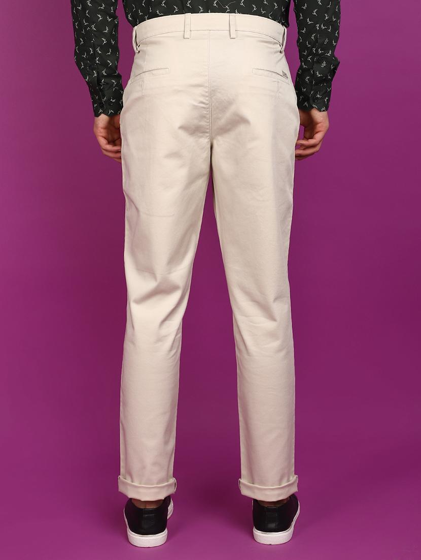 cream cotton chinos casual trousers - 20929294 - Standard Image - 3