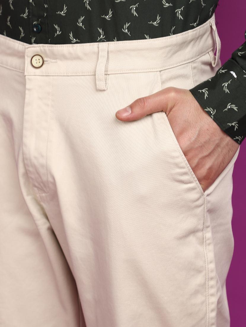 cream cotton chinos casual trousers - 20929294 - Standard Image - 5