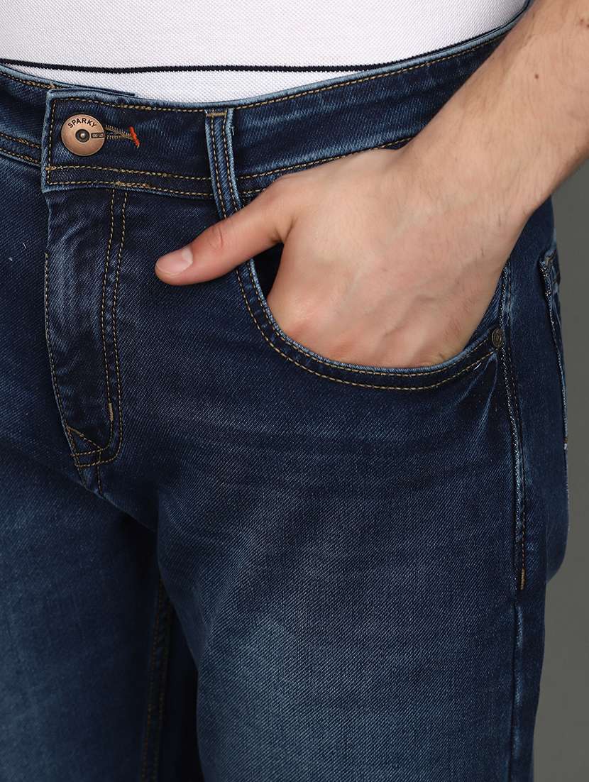 men mid rise washed denim jeans - 20929335 -  Standard Image - 3