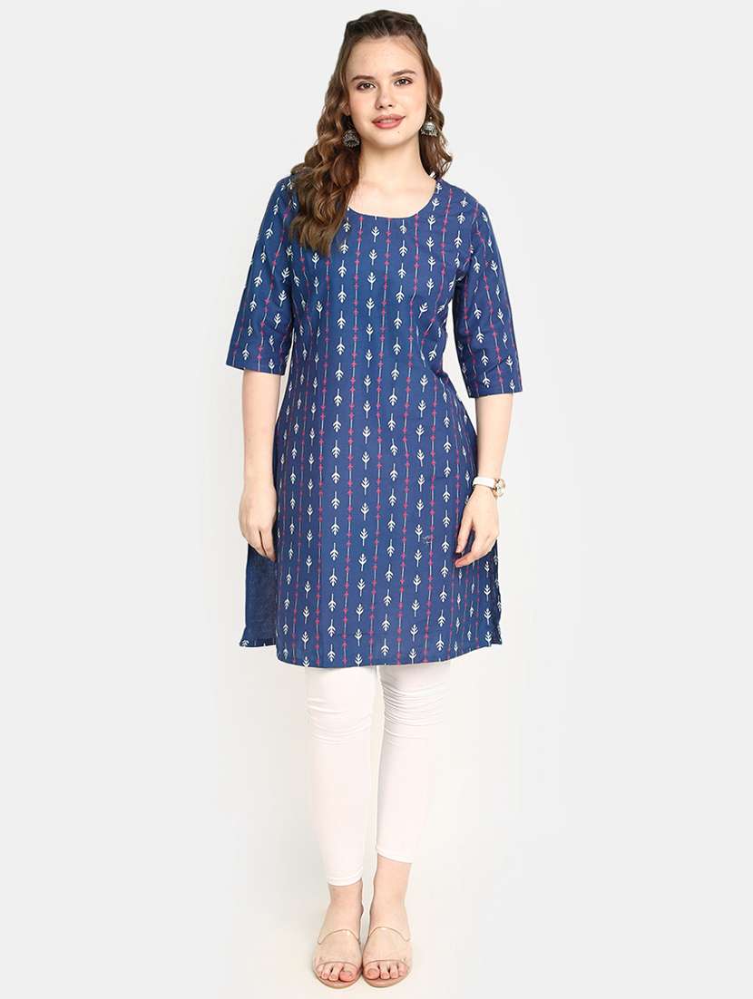 women's printed straight kurta