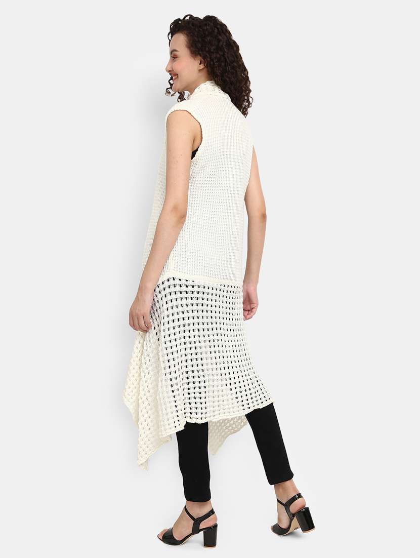 Women Self-designed Sleeveless Cardigan - 20930001 -  Standard Image - 3