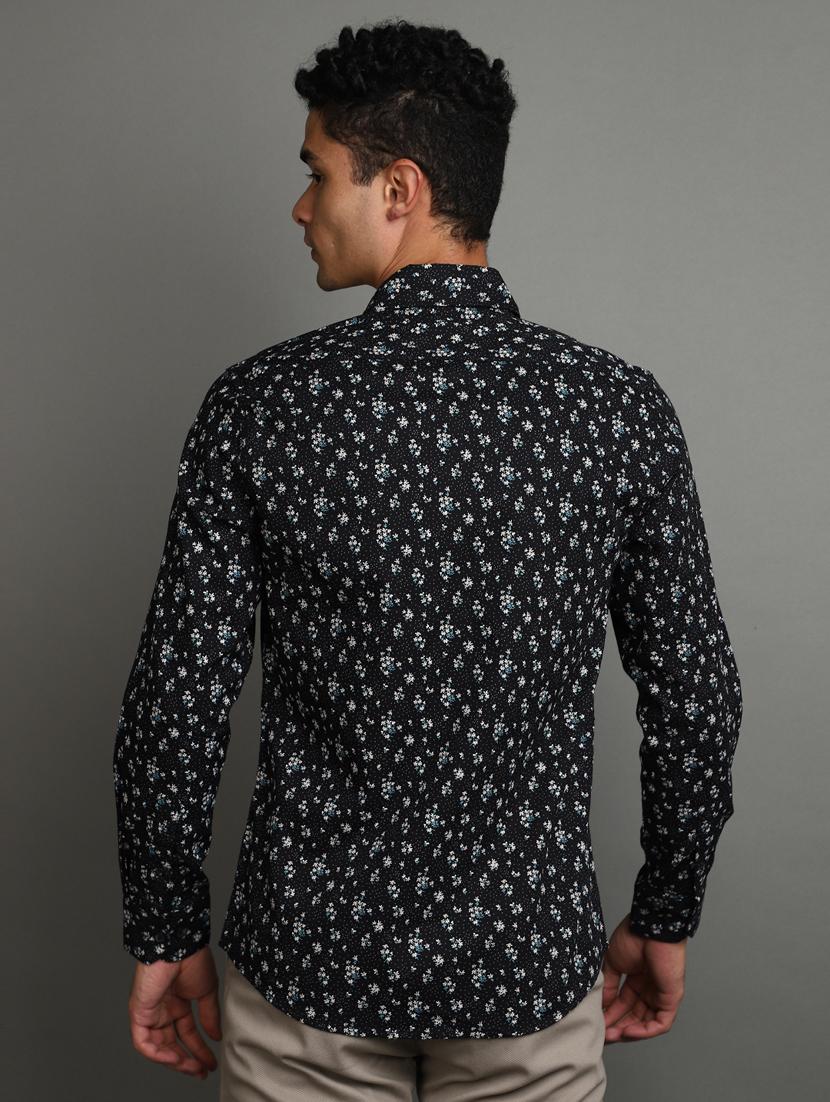 black cotton casual shirt - 20930104 - Standard Image - 3