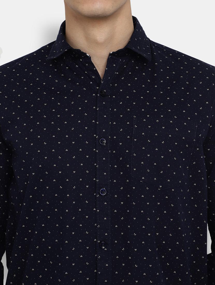 blue cotton casual shirt - 20930112 - Standard Image - 5