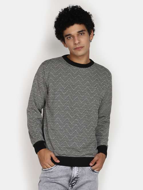 grey self design wool pullover - 20930249 -  Standard Image - 0