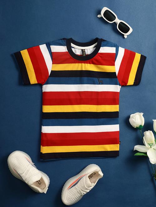 boys multicolored stripes regular t-shirt - 20930312 -  Standard Image - 0