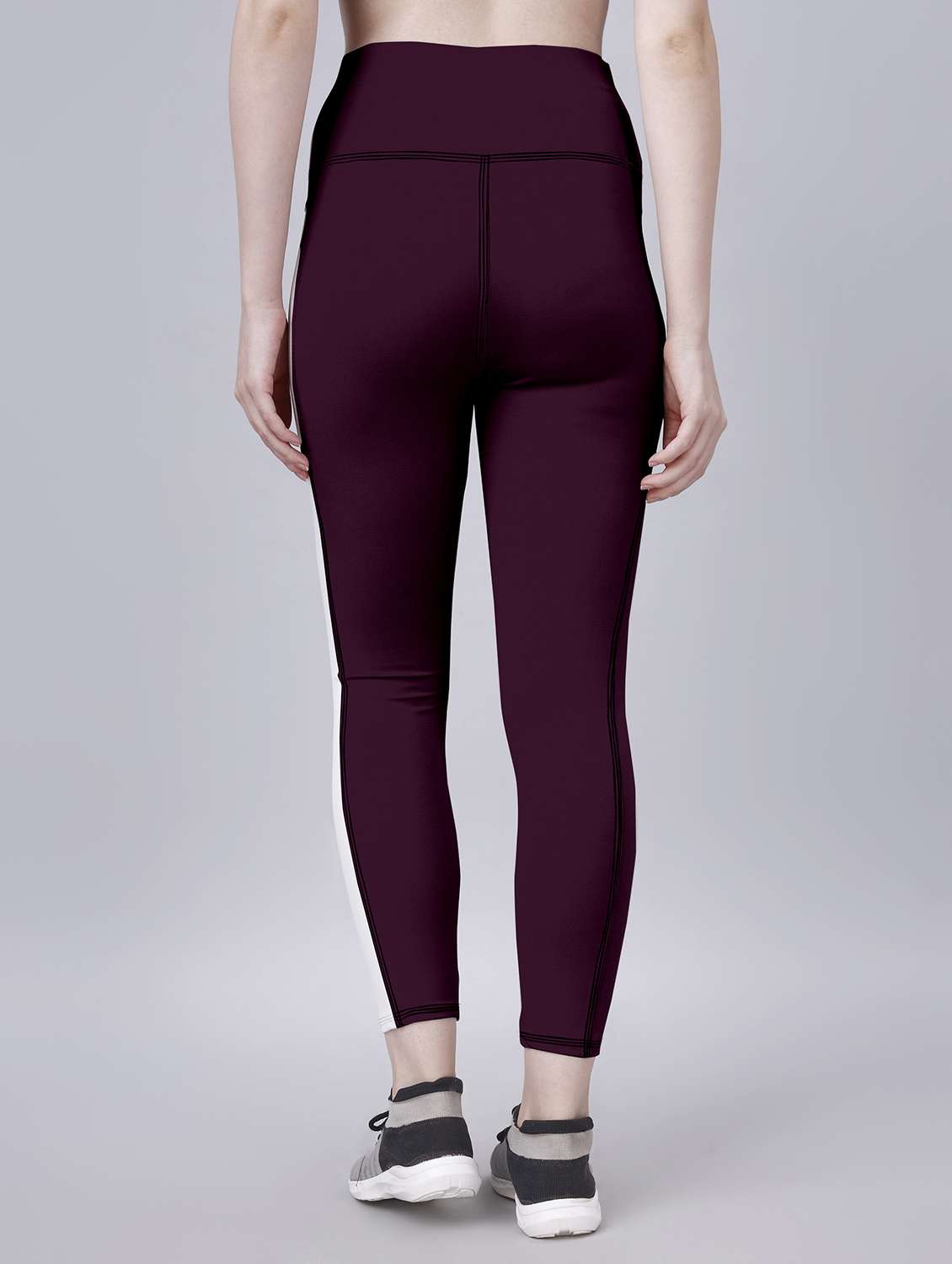 women color block ankle length tights - 20930364 -  Standard Image - 3