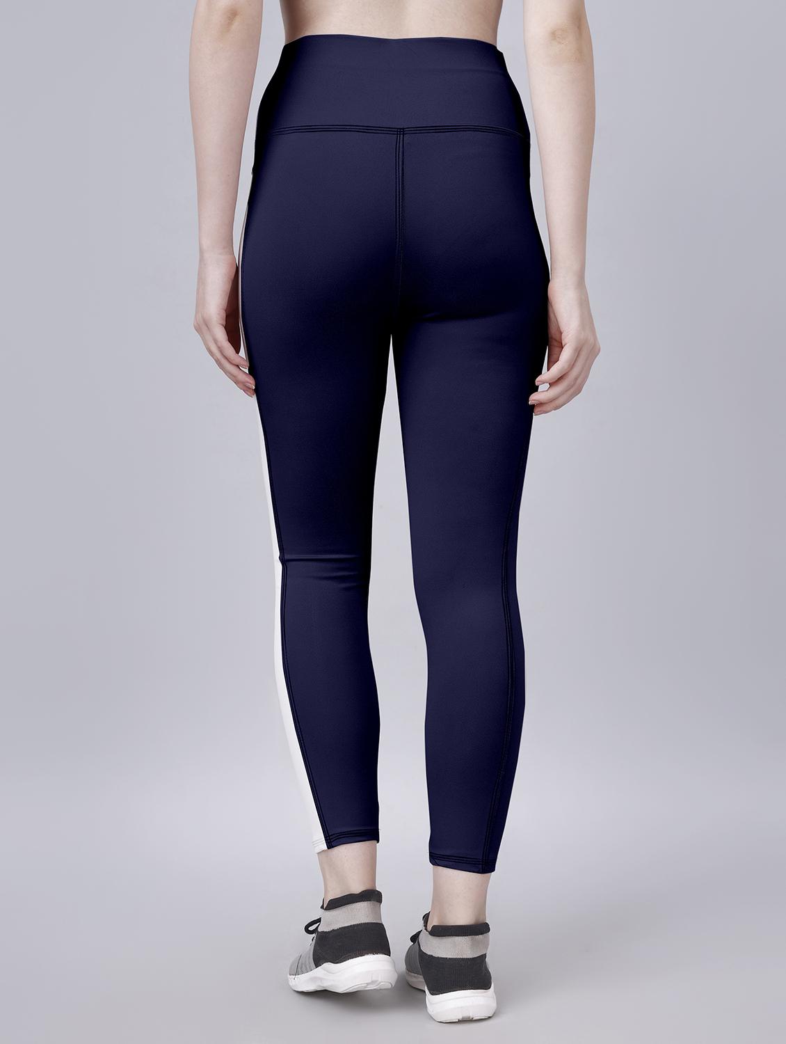 women color block ankle length tights - 20930365 - Standard Image - 3