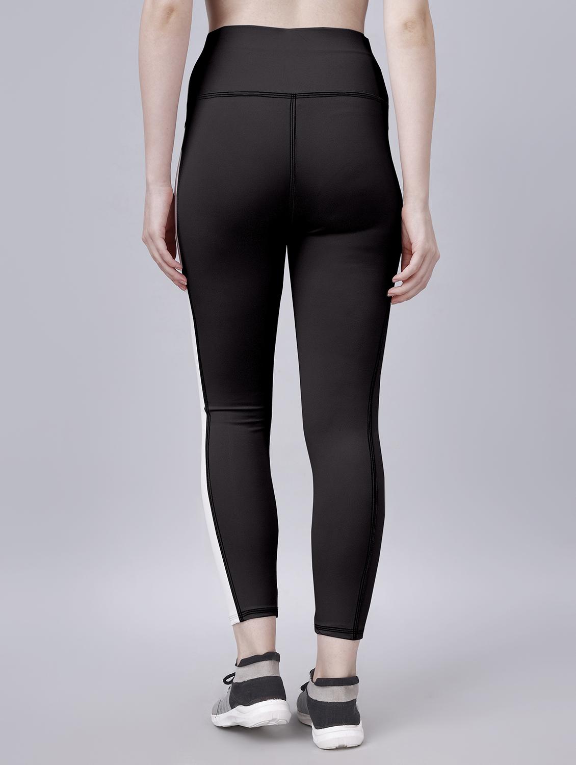 women color block ankle length tights - 20930372 - Standard Image - 3