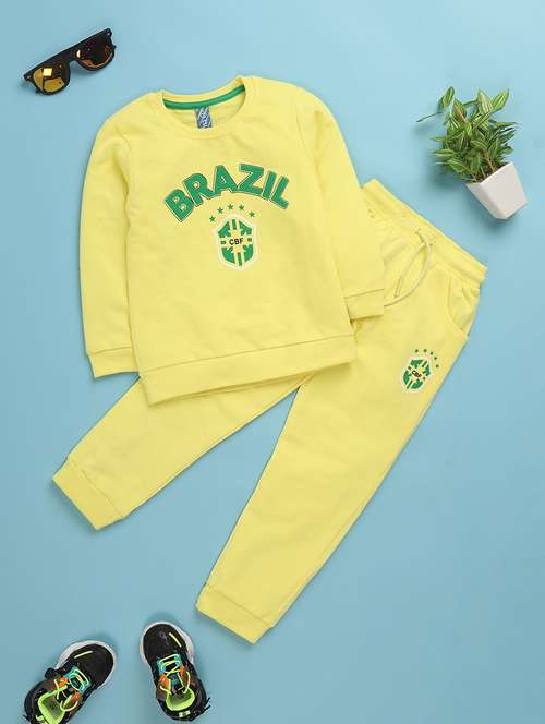 boys round neck typographic full length set - 20930462 -  Standard Image - 0