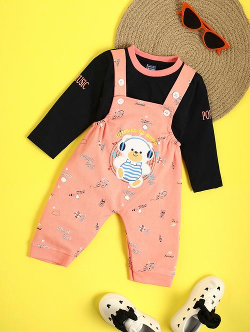 kids printed dungaree sets - 20930470 - Standard Image - 0