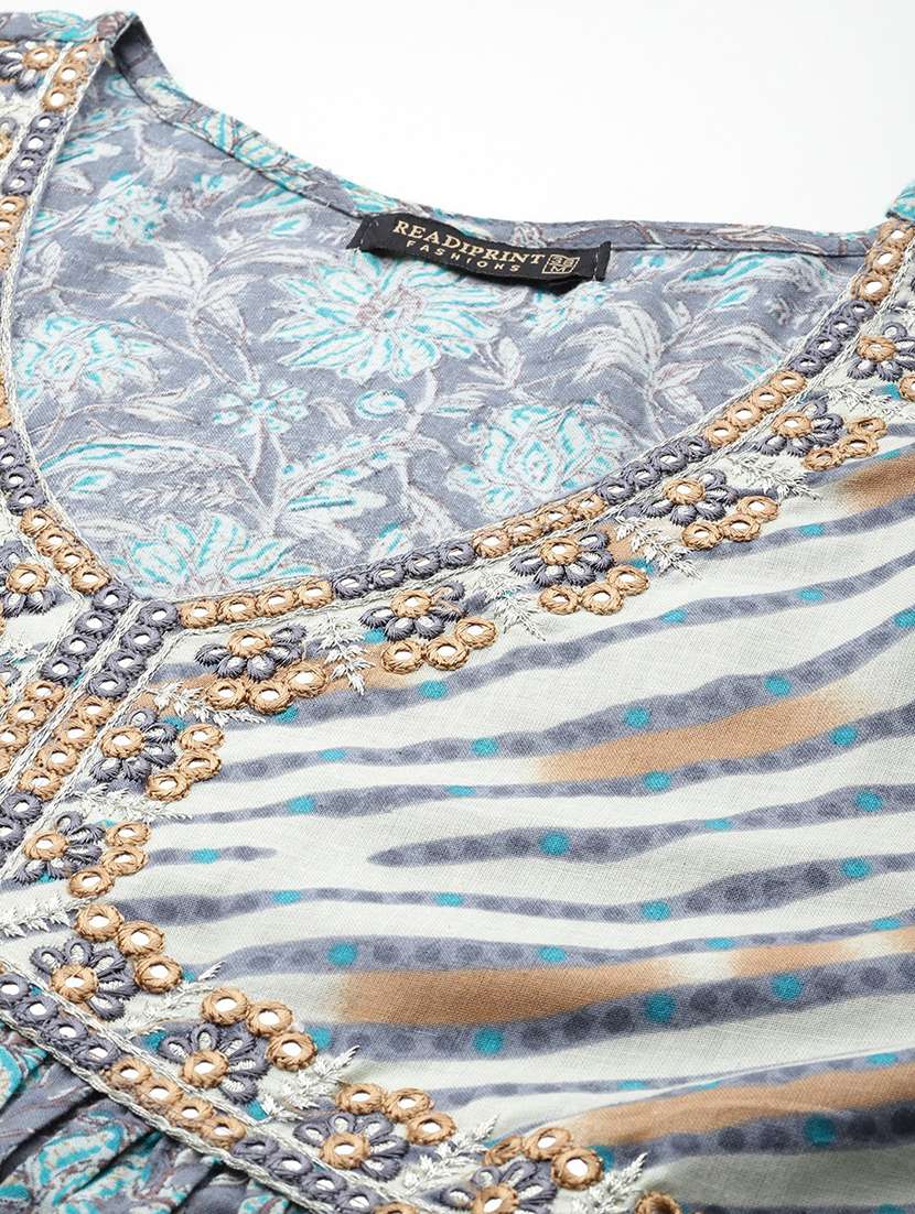 women three quarter sleeve kurta pant with dupatta set - 20930557 -  Standard Image - 5