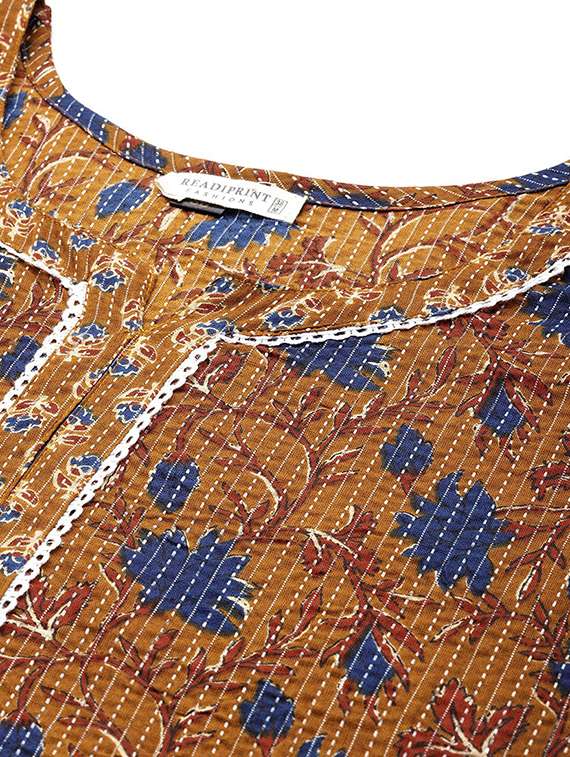 rust cotton suit  set - 20930559 -  Standard Image - 5