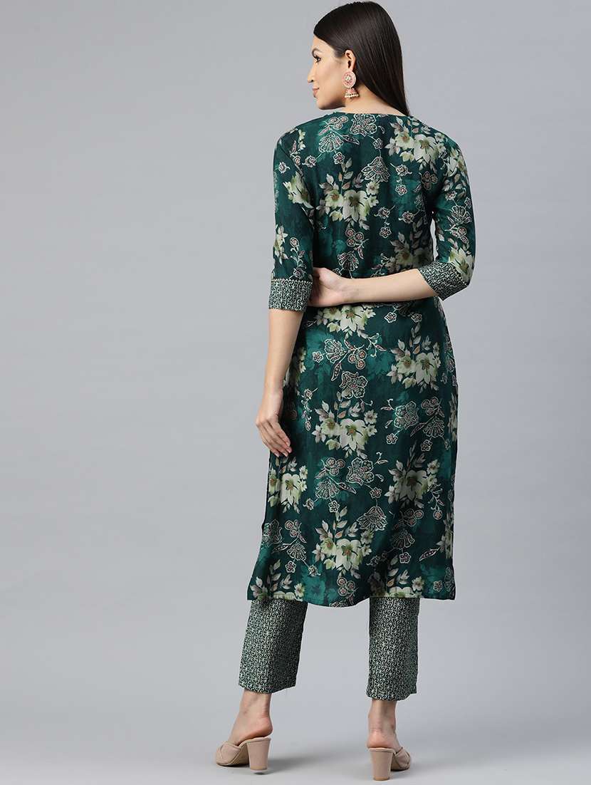 women printed kurta pant set - 20930568 -  Standard Image - 3