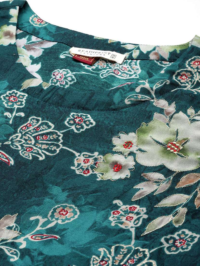 women printed kurta pant set - 20930568 -  Standard Image - 5