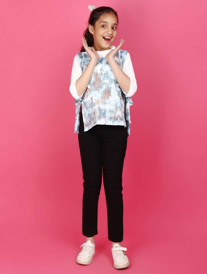 girls multicolored printed regular top - 20930586 -  Standard Image - 3