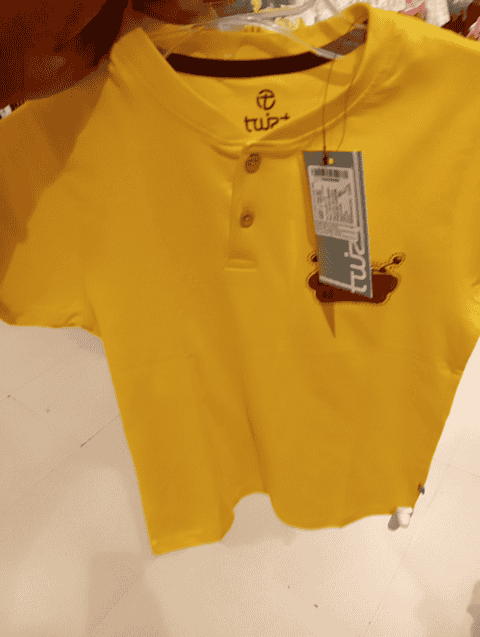 yellow cotton single jersey tshirt - 20930678 - Zoom Image - 0