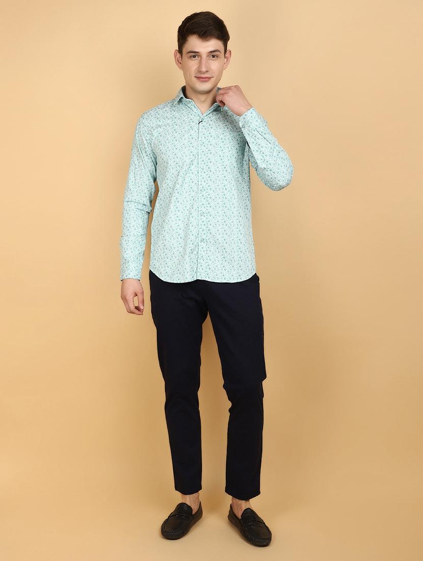 green cotton casual shirt - 20930698 - Standard Image - 3