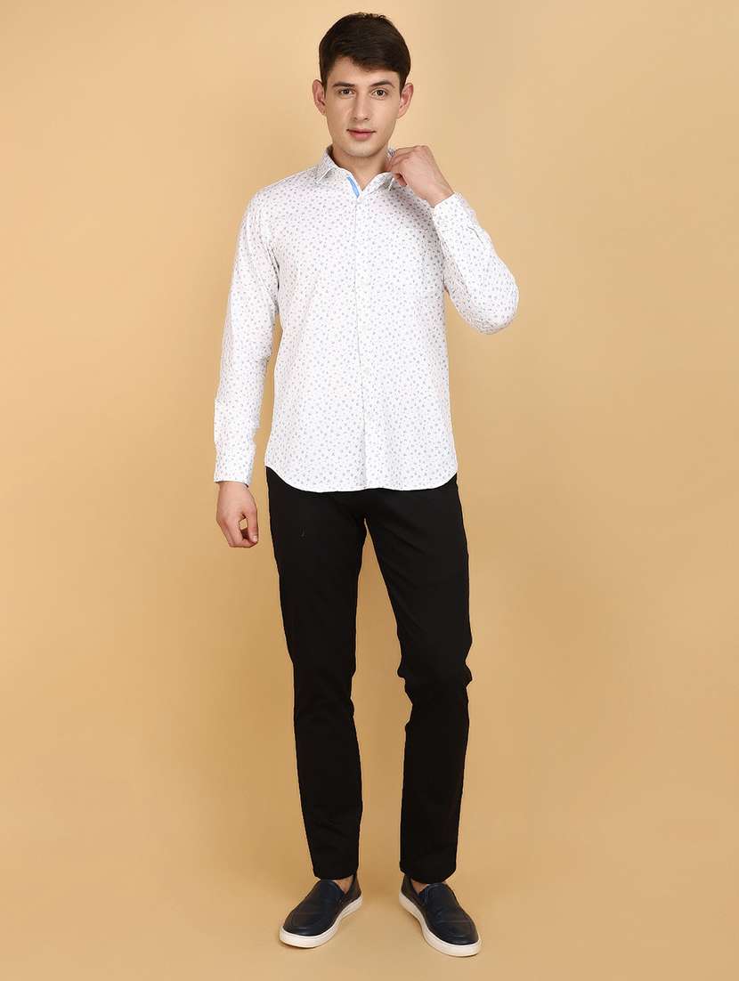 white cotton casual shirt - 20930701 -  Standard Image - 3
