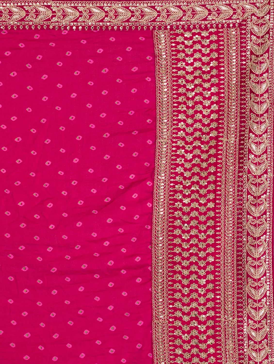 women magenta foil print embroidered saree - 20930779 - Standard Image - 5